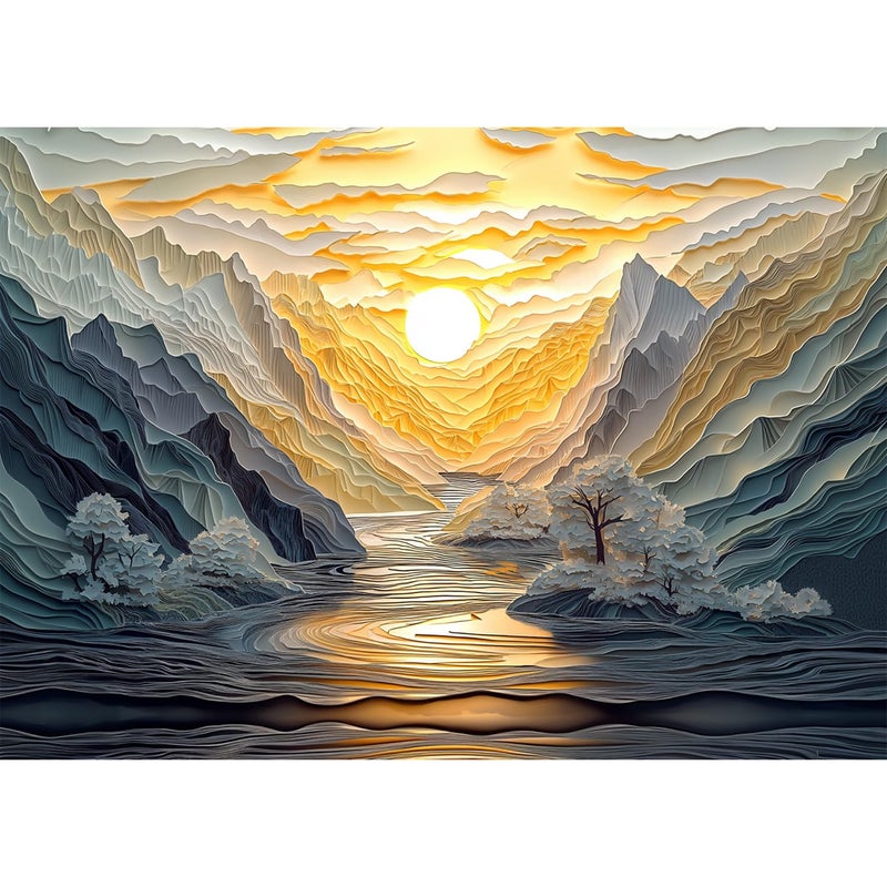 Yunlus Jigsaw Puzzles for Adults 1000 Pieces Impossible Hard Difficult Challenging Puzzles for Adults 1000pc Puzzles Sunrise at Mountain Peak Jigsaw Puzzle 1000 Pieces 28 x 20 inch - Image 3