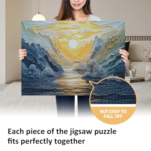 Yunlus Jigsaw Puzzles for Adults 1000 Pieces Impossible Hard Difficult Challenging Puzzles for Adults 1000pc Puzzles Sunrise at Mountain Peak Jigsaw Puzzle 1000 Pieces 28 x 20 inch - Image 5