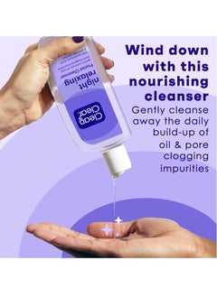 Clean & Clear Clean & Clear Night Relaxing Oil-Free Deep Cleaning Face Wash with Deep Sea Minerals & Sea Kelp Extract, For All Skin Types, 8 fl. oz (Pack of 2)  - Image 3