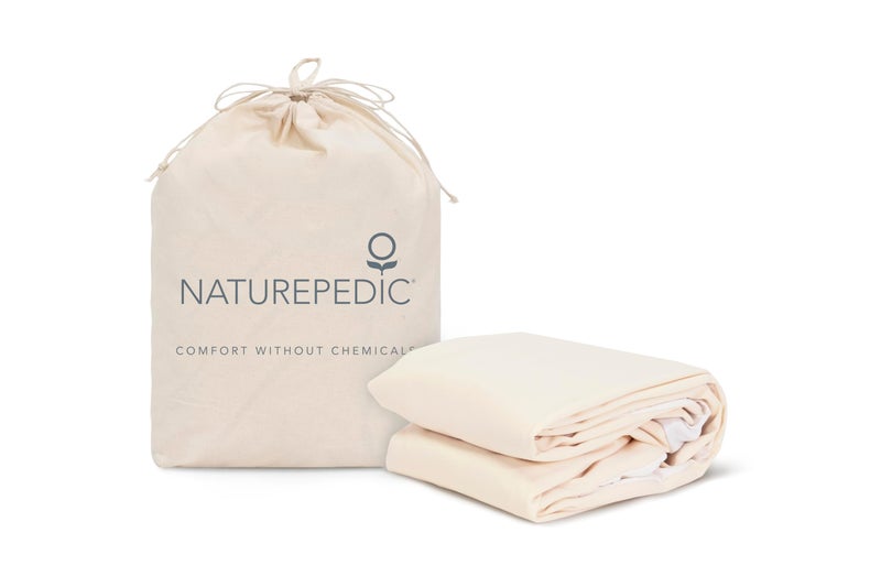 Naturepedic Naturepedic Organic Waterproof Mattress Protector Pad  Washable  Reusable Fitted Stretch Knit Mattress Cover  Highly Absorbent Bed Incontinence Pads  Breathable Fitted Cover for King 916 