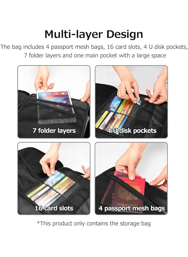 إيروريكس حقيبة تخزين ملفات مقاومة للحريق مكونة من 3 طبقات مع سحاب مقاوم للماء وحقيبة تنظيم منزلية آمنة للسفر والكمبيوتر المحمول والملفات - Image 4