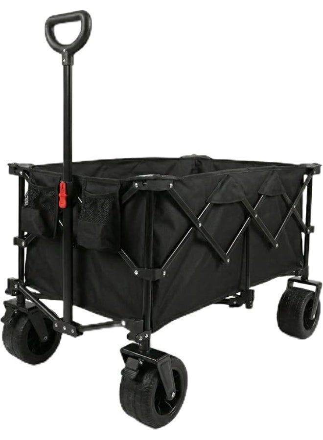 Egardenkart عربة قابلة للطي - 150 كجم | عربة ثقيلة للتسوق، التخييم، الشاطئ، النزهات | عربة تسوق بمقبض قابل للتعديل وعجلات 360° | عربة تخييم متعددة الاستخدامات - Image 1