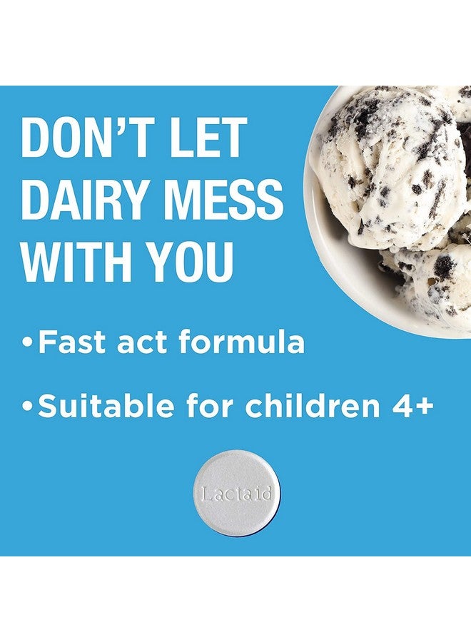 Lactaid Fast Act Lactose Intolerance Relief Chewables with Natural Lactase Enzyme to Prevent Gas, Bloating & Diarrhea Due to Lactose Sensitivity, On-the-Go, Vanilla Twist Flavor, 60 x 1 ct (Pack of 4) - Image 5