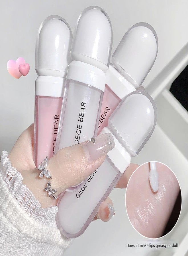 Gege Bear Star Shine Lip Gloss | High Shine Glossy Finish | Light Pink & Milky Nude Shades | Long Lasting Waterproof Hydrating Lips | Lightweight Texture Moisturizing Lip Care | Perfect for Shiny Natural Makeup Looks | Soft & Smooth Gloss | For Women & Girls with Brush Applicator (02# Milky, 6.5g) - Image 5