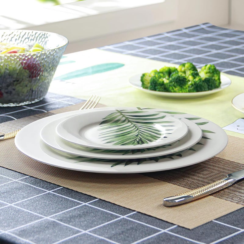 IQCWOOD White Porcelain Dinner Plates Set of 6 105 White Dishes for Pizza Salad Pasta Appetizer Steak Restaurant White Ceramic Plates Set Dinnerware Sets Christmas Gifts - Image 4