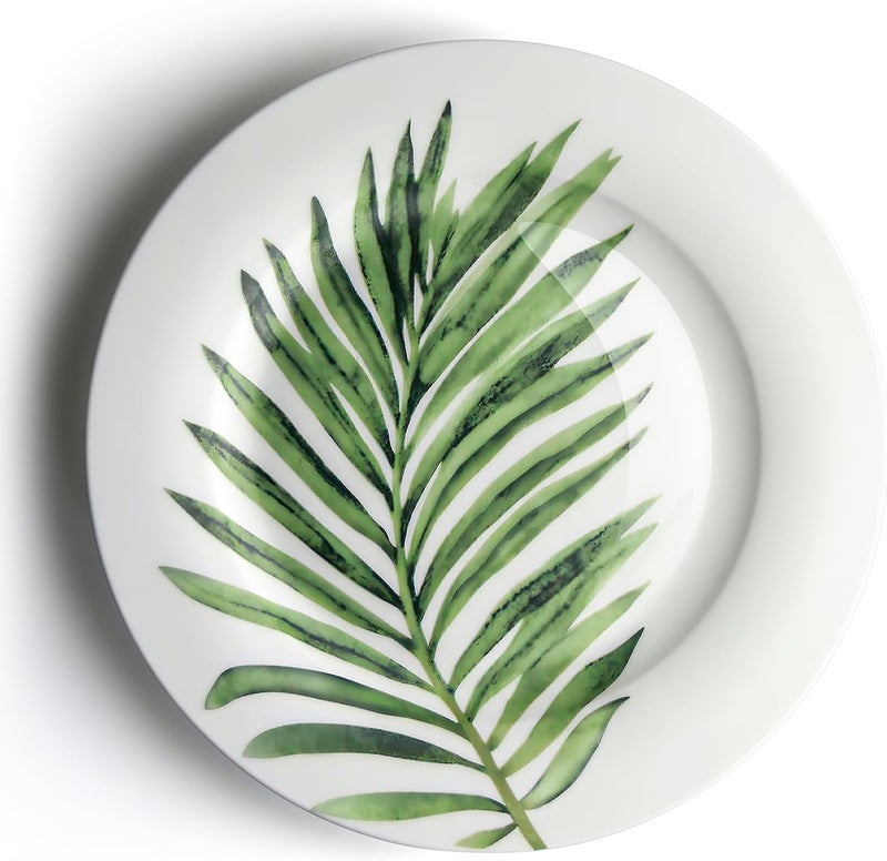 IQCWOOD White Porcelain Dinner Plates Set of 6 105 White Dishes for Pizza Salad Pasta Appetizer Steak Restaurant White Ceramic Plates Set Dinnerware Sets Christmas Gifts - Image 1