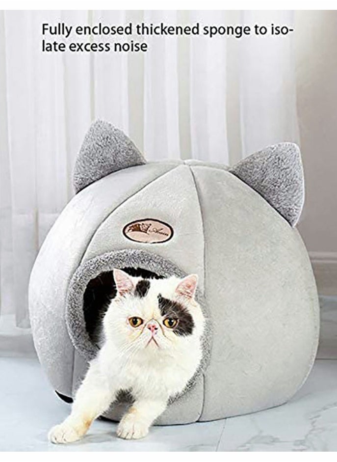 Generic - Cat Cave Bed Self-Warming Comfortable Cat Bed Tent with Non-Slip Bottom 2 in 1 Semi-Enclosed Cat Cave Nest Sleeping Bed for Cat and Small Dogs (XL) - Image 1