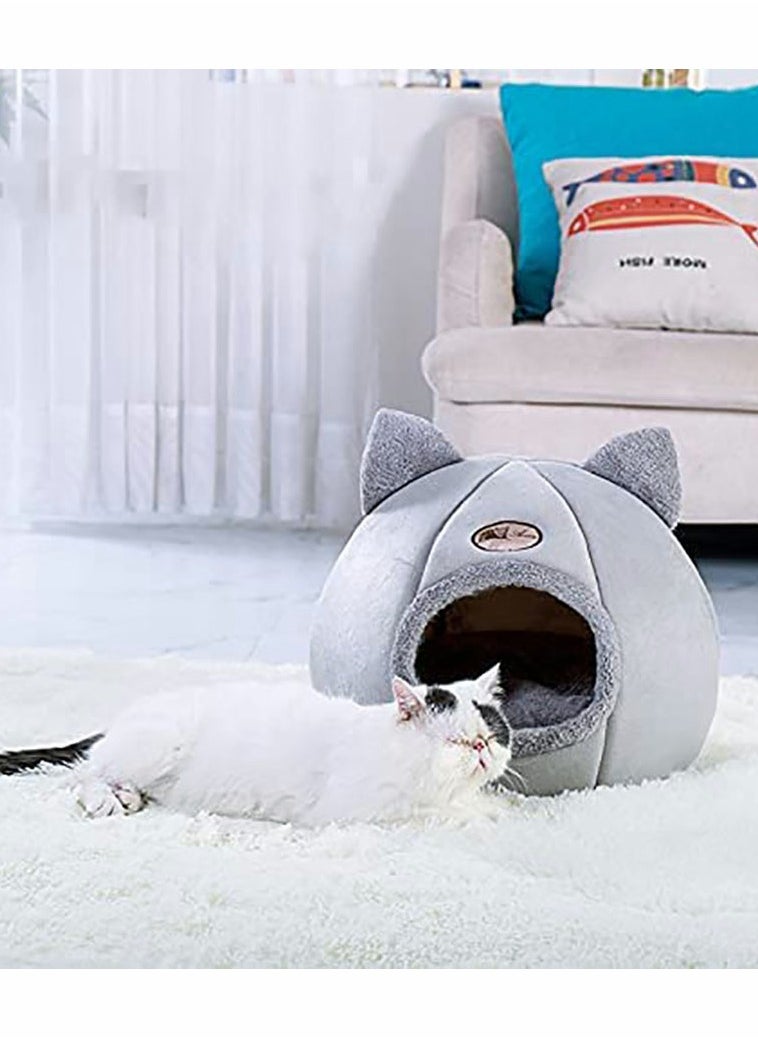 Generic - Cat Cave Bed Self-Warming Comfortable Cat Bed Tent with Non-Slip Bottom 2 in 1 Semi-Enclosed Cat Cave Nest Sleeping Bed for Cat and Small Dogs (XL) - Image 1