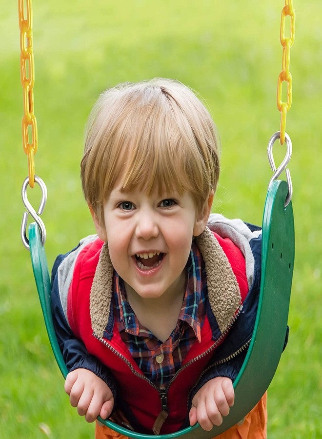 IRIS Heavy Duty Swing Seat with Plastic Coated 60" Chain - Playground Swing Seat and Carabiners for Easy Installation, Support 440 lbs (Dark Green) - Image 4