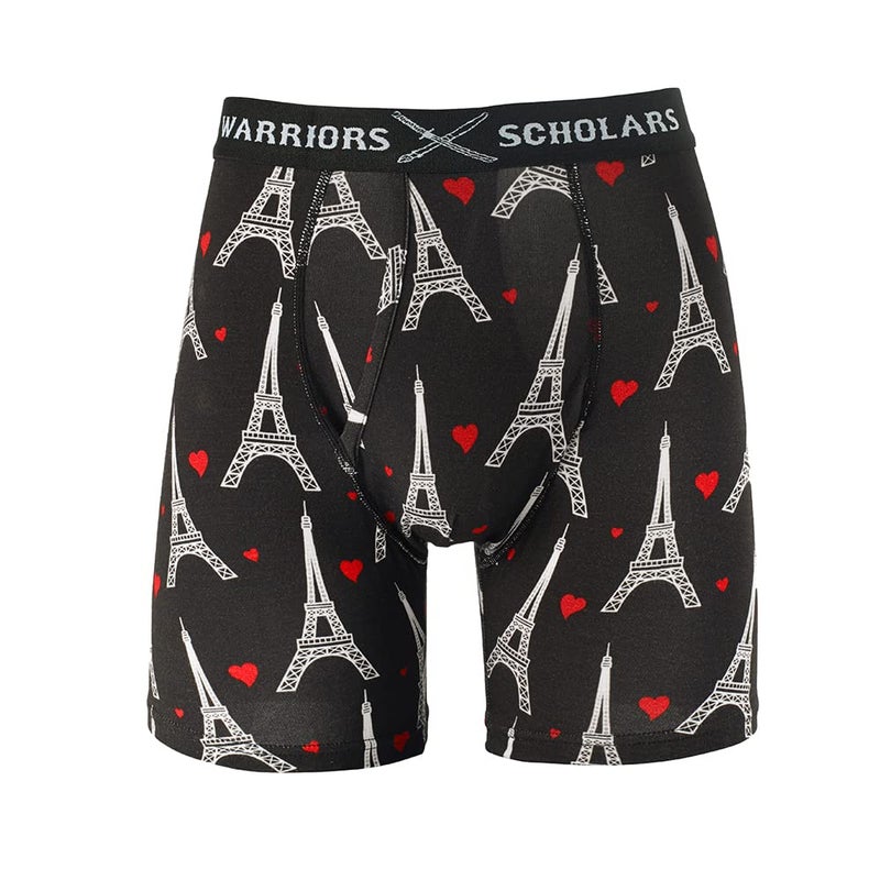 Warriors & Scholars W&S Matching Underwear for Couples - Couples Matching Undies, Paris, Boxer Briefs, Medium - Image 2