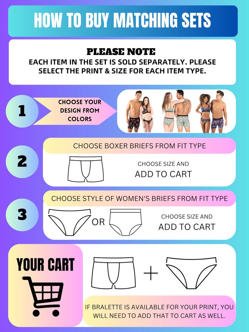 Warriors & Scholars W&S Matching Underwear for Couples - Couples Matching Undies, Paris, Boxer Briefs, Medium - Image 4