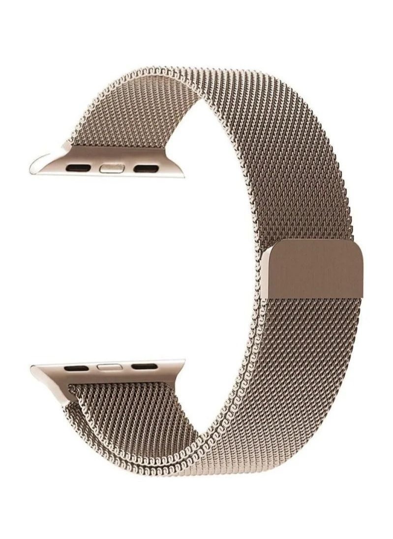 Generic - Apple Watch Band ,Milanese Apple Watch Strap for Apple Watch Series 5/6/7 42/44/45mm Gold - Image 1