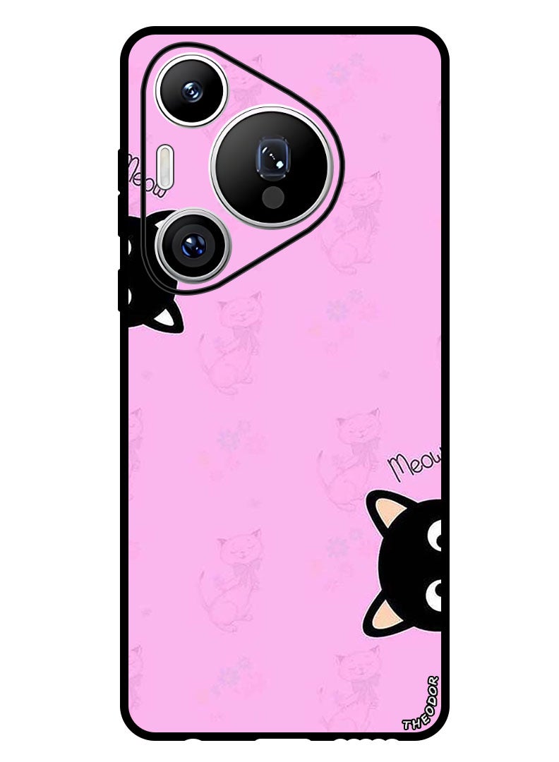 Theodor Protective Case Anti Scratch Shock Proof Bumper Cover For Huawei Pura 70 Pro Meow Meow - Image 1