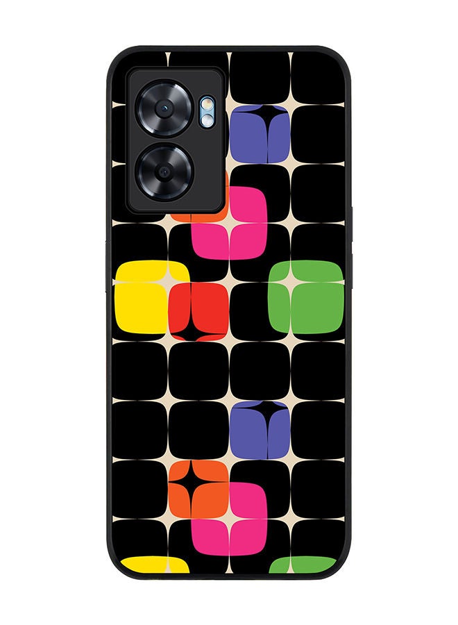 Stylizedd Rugged Black edge case for Oppo A57 Slim fit Soft Case Flexible Rubber Edges Anti Drop TPU Gel Thin Cover - 70's Star - Image 1