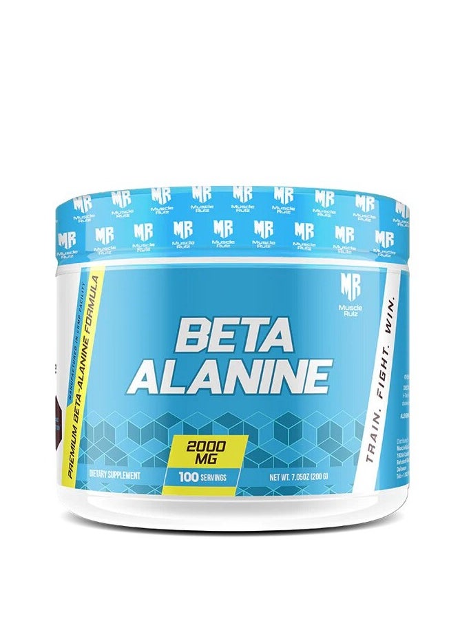 Muscle Rulz - Muscle Rulz Beta Alanine 2000mg 200g 100 Serving - Image 1