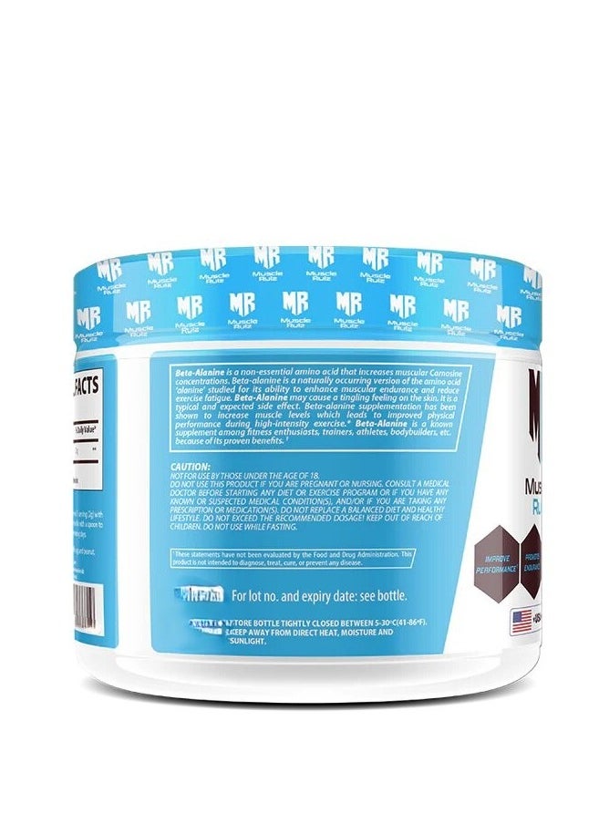 Muscle Rulz - Muscle Rulz Beta Alanine 2000mg 200g 100 Serving - Image 1