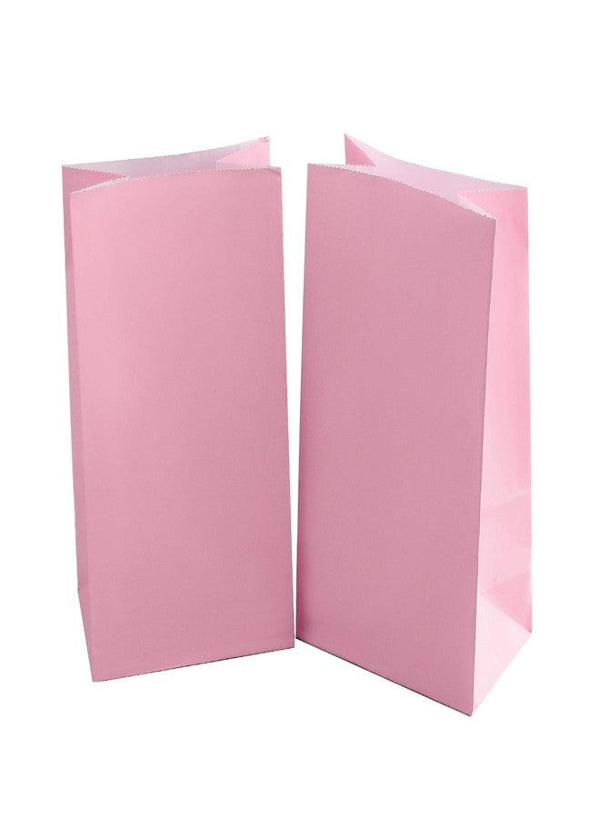 Partay Shenanigans Party Favor Bags - 50 Pack Kraft Paper Goodie Gift Lunch Treat Bags - Party Supplies for Theme Kids Birthday - 5"x3"x9" (Baby Pink) - Image 3