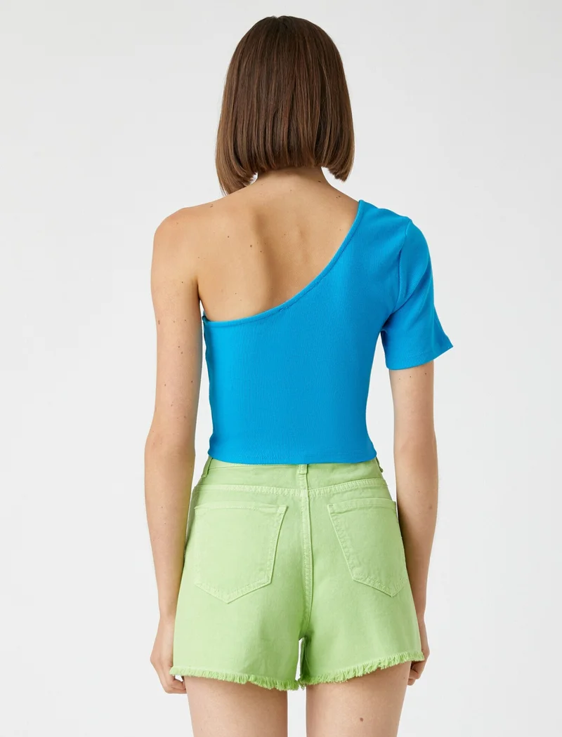 كوتون One Shoulder T-Shirt