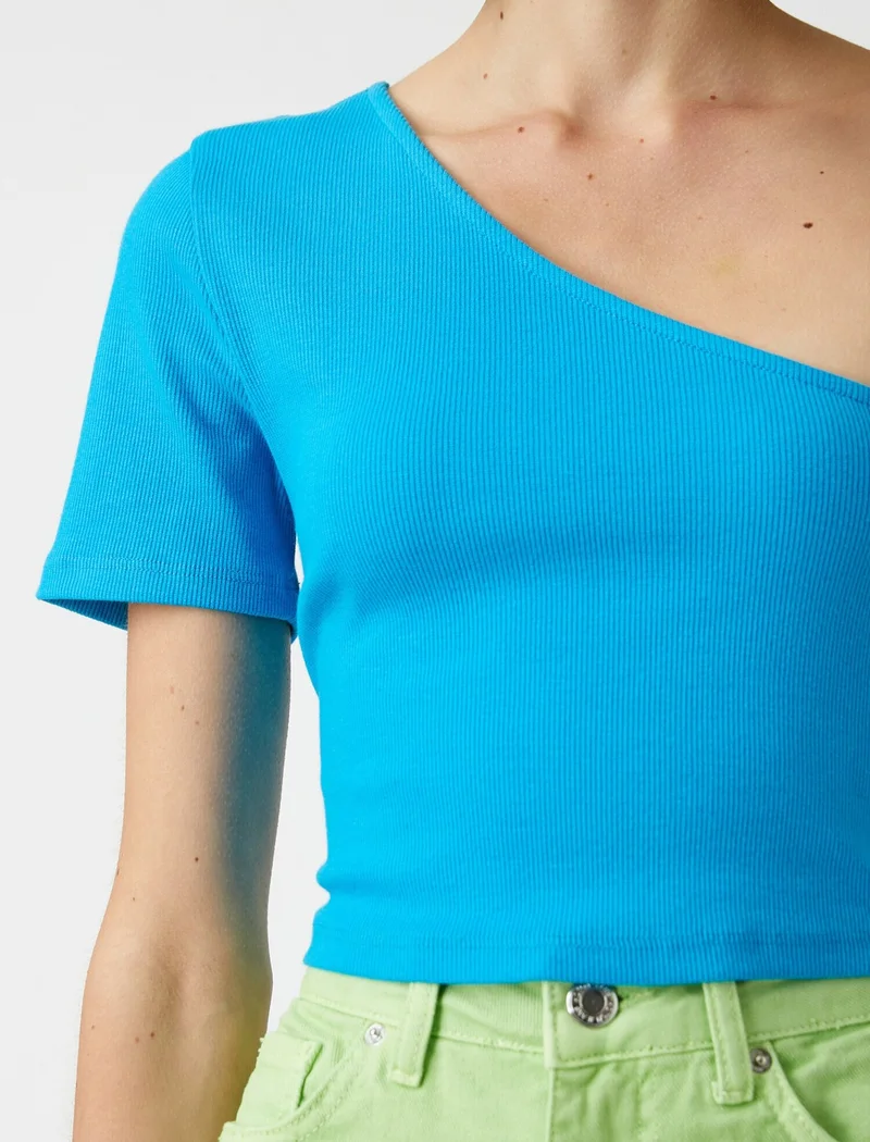 كوتون One Shoulder T-Shirt