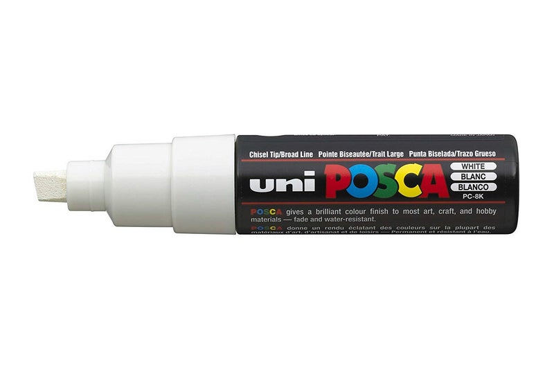 POSCA UNI-BALL POSCA MARKER PEN PC-8K WHITE - SINGLE PEN