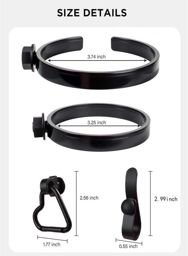 ليتغو حامل أكواب LETGO لحقيبة Bogg - متوافق مع أكواب Stanley سعة 30 أونصة/40 أونصة، ملحقات حقيبة Bogg، خطاف إدخال، حلقة تعليق، حامل سلسلة مفاتيح (أسود جديد) - Image 2