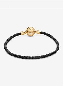 Pandora Violet Pandora Moments Women's Classic Versatile blackLeather Woven Bracelet 568777C01  - Image 3