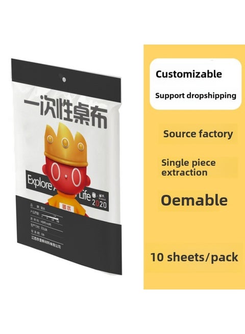Disposable Tablecloth Tablecloth Takeaway Export Round Table Thickening Extraction Transparent Household Banquet Shop Dust-proof Factory-Color:White (0.8C For Thickened Leaflet)-Specifications:100*180cm