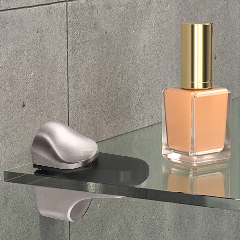 Adjustable Wall Mounted Glass Shelf Bracket For 3mm To 22mm Thick Glass Zinc Alloy Polished Chrome Finish - Image 5