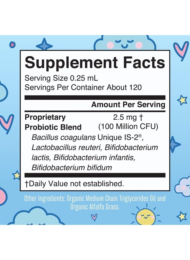 MaryRuth Organics - USDA Organic Infant Liquid Probiotic Drops by MaryRuth's | Baby Essentials | Probiotics for Infants | Baby Probiotic Drops | Proprietary Probiotic Blend | Vegan | Non GMO | 125 Servings - Image 1