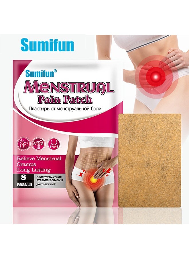 Sumifun Menstrual Pain Patch, Warm The Body, and Relieve Cold , Heating Pads Alleviate Abdominal Cramps And All Cramping, Fibroids, IBS And Inflammatory Bowel Disease - Contains Eucalyptus Oil Menthol 8 Pieces  - Image 1