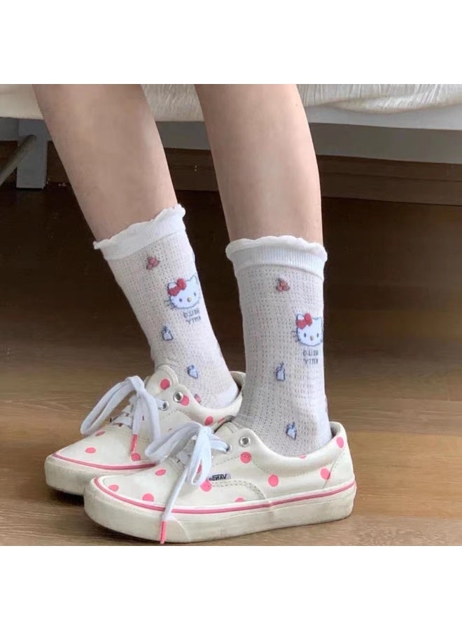 هالو كيتي طقم جوارب نسائية، 3 أزواج، مقاس واحد يناسب الجميع - Image 5