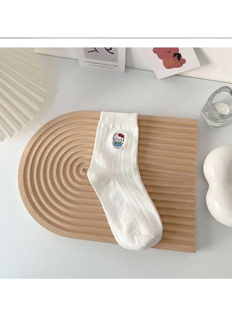 هالو كيتي طقم جوارب نسائية، 3 أزواج، مقاس واحد يناسب الجميع - Image 2