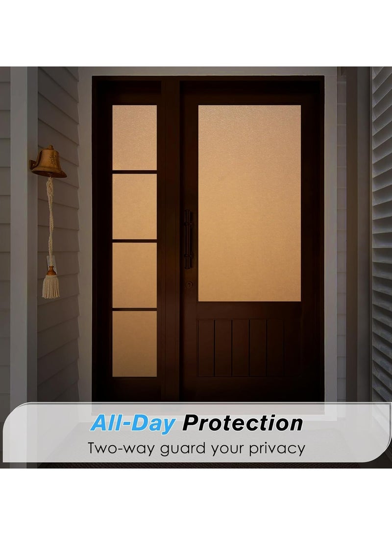 Dominy Window Film Privacy Film Frosted Decorative No Glue Self Static Cling Anti UV Removable for Home Living Room Bedroom Bathroom Kitchen Office (60cm x 300 cm)  - Image 4