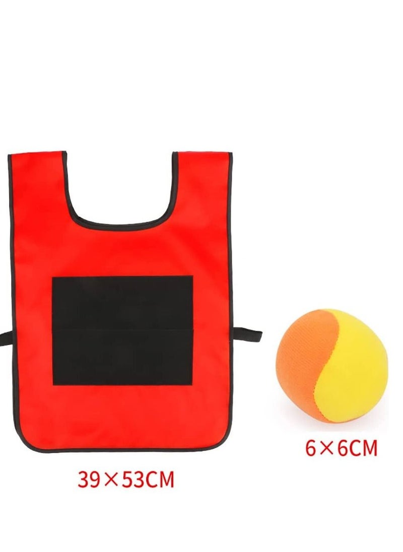Excefore - Dodgeball Game Set, 2 Sticky Target Vests with 10 Cotton Balls Throwing Parent-Child Interaction Playground Games Toy for Indoor Outdoor - Image 1