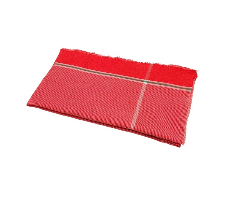 JETHIYA 100 Cotton Red Gamcha Towel Suitable for Puja Religious Functions Lal Rang Pooja Gamcha Soft Light Quick Drying 8x4 Attached Piece Pack of Total 32 Piece 32 Size 24x48 Inch - Image 2