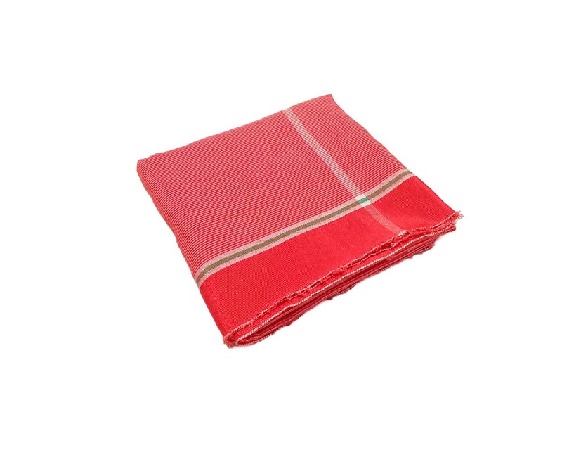 JETHIYA 100 Cotton Red Gamcha Towel Suitable for Puja Religious Functions Lal Rang Pooja Gamcha Soft Light Quick Drying 8x4 Attached Piece Pack of Total 32 Piece 32 Size 24x48 Inch - Image 5