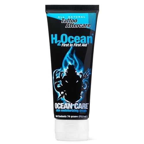 H2Ocean Ocean Care Tattoo Aftercare Lotion 25ouncesFragrance Free Tattoo Moisturizing CreamFor New  Old TattoosHeals  Revitalizes  Dye Free