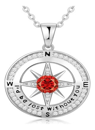 Compass Necklace Gifts for Women wife - S925 Sterling Silver Birthstone Necklaces for Women - Anniversary Birthday Gifts for Her Wife Girlfriend - Valentines Day Mom Mother’s Day  Gifts - pzsku/Z68ACFBAFA244AAA0D6F7Z/45/1746226216/20942c3c-85e2-4fa8-8816-18efe3518937