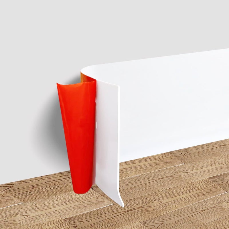 Galofay Silicone Door Kick Plate 6X28 Inches, Self Adhesive Flexible Rubber Tape Stick On Scratches Protector Plates For Doors, 6""X 28"" White - Image 3