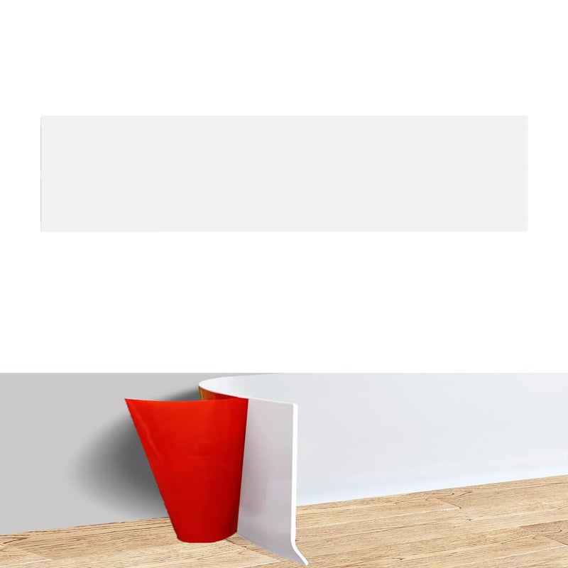 Galofay Silicone Door Kick Plate 6X28 Inches, Self Adhesive Flexible Rubber Tape Stick On Scratches Protector Plates For Doors, 6""X 28"" White - Image 1