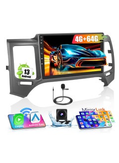 [8-Core 4+64G] Android 13 Car Stereo for 2008-2010 Kia Optima/Magentis, 9" IPS Touch Screen Radio with Wireless Carplay & Android Auto, Bluetooth, GPS, WiFi, 32EQ DSP, FM/RDS, SWC, Mic & Backup Camera