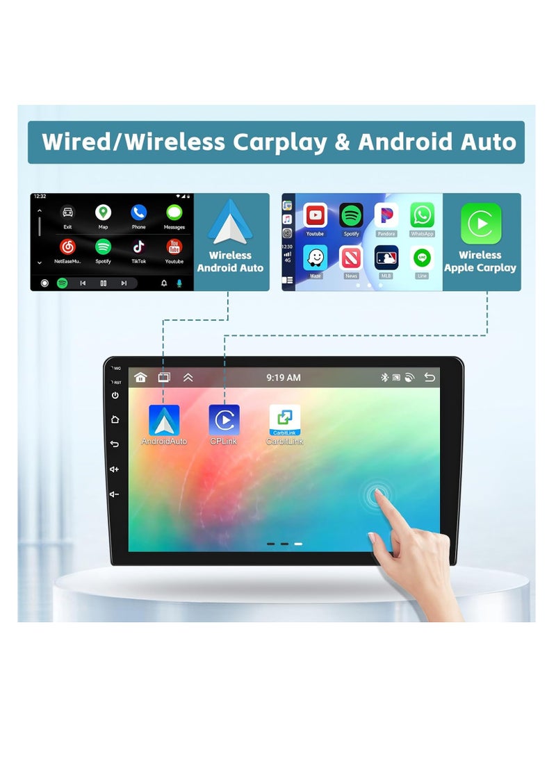 Generic - [8-Core 4+64G] Android 13 Car Stereo for 2008-2010 Kia Optima/Magentis, 9" IPS Touch Screen Radio with Wireless Carplay & Android Auto, Bluetooth, GPS, WiFi, 32EQ DSP, FM/RDS, SWC, Mic & Backup Camera - Image 1