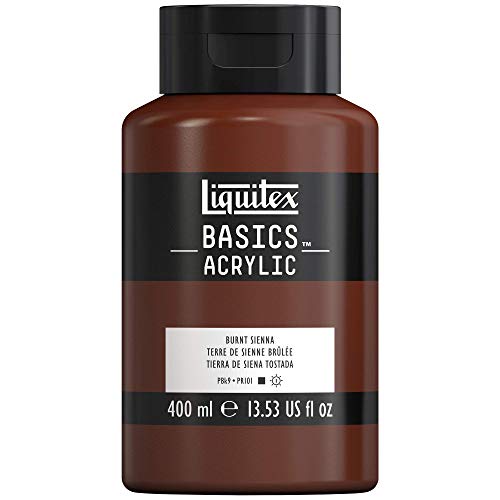 Liquitex BASICS Acrylic Paint, 400ml (13.5-oz) Bottle, Burnt Sienna - Image 1