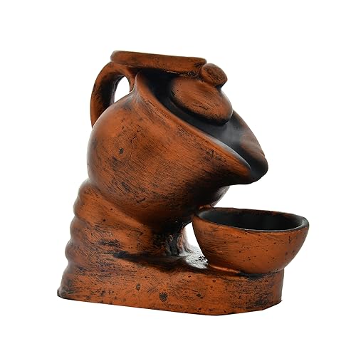 CRAFTAM PolyresinFountain Smoke Backflow Incense Holder with10 Incense Cone Decorative Showpiece - Image 3