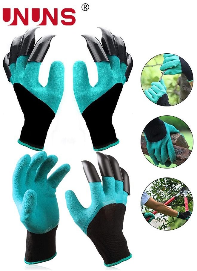 UNUNS Gardening Gloves For Planting,2 Pairs Famoy Claw Gardening Gloves With Claws,Durable Hand Protectors,Perfect For Digging Seeding Poking Planting  - Image 1
