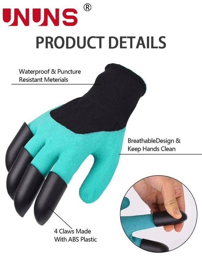 UNUNS Gardening Gloves For Planting,2 Pairs Famoy Claw Gardening Gloves With Claws,Durable Hand Protectors,Perfect For Digging Seeding Poking Planting  - Image 3