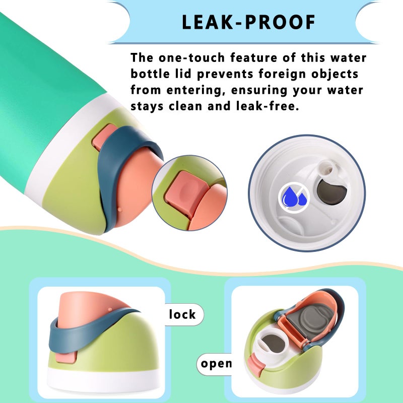 NTIERA Replacement Lid for Owala Freesip,Compatible with Owala Freesip Water Bottle 16oz 24oz 32oz 40oz,Premium Replacement Accessories for Owala Cap,Leakproof,BPA-Free(Fruit Green) - Image 4