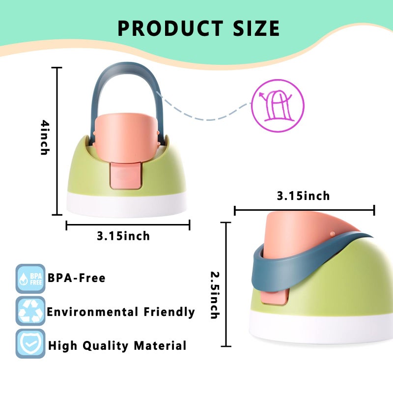 NTIERA Replacement Lid for Owala Freesip,Compatible with Owala Freesip Water Bottle 16oz 24oz 32oz 40oz,Premium Replacement Accessories for Owala Cap,Leakproof,BPA-Free(Fruit Green) - Image 3