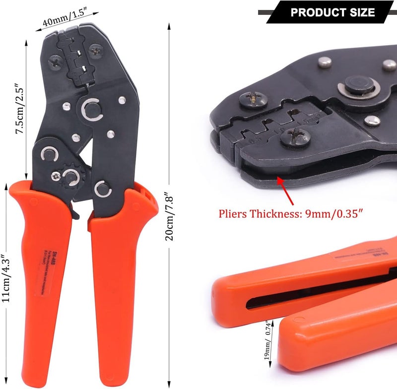 Twidec/Wire Crimping Pliers 2.8/4.8/6.3 mm Spade 26-16AMG Crimping Tools Manual Crimp Fold Tool for Open Barrel Terminals SN-48B - Image 5