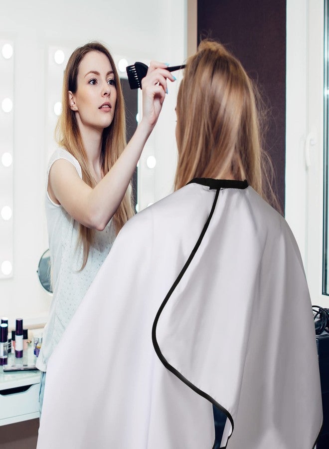 JenPen 6 Pcs Waterproof Hair Styling Cape Salon Barber Cape for Stylist Hairdresser Haircuting Adjustable, 47" x 59"(Black, White, Pink) - Image 5